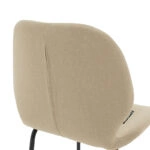 Σκαμπό bar Impel  μεταλλικό μαύρο-ύφασμα μπεζ