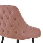 Σκαμπό bar Lithe  μεταλλικό μαύρο χρυσό-βελούδο σάπιο μήλο 47x44x98εκ