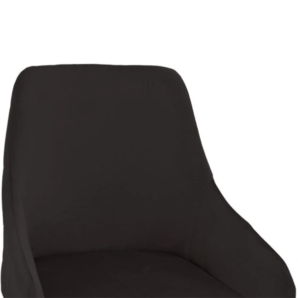 Σκαμπό bar Lithe  μεταλλικό μαύρο χρυσό-βελούδο μαύρο 47x44x98εκ