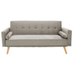 Καναπές-κρεβάτι Success 3θέσιος βελούδο γκρι-μπεζ 190x80x84εκ