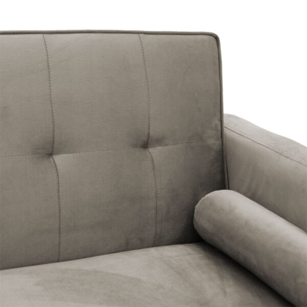 Καναπές-κρεβάτι Success 3θέσιος βελούδο γκρι-μπεζ 190x80x84εκ