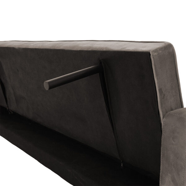 Καναπές-κρεβάτι Success 3θέσιος βελούδο γκρι-μπεζ 190x80x84εκ