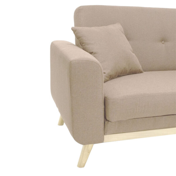 Καναπές-κρεβάτι Carmelo  με μπεζ-καφέ ύφασμα 214x80x86εκ