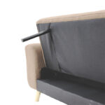 Καναπές-κρεβάτι Carmelo  με μπεζ-καφέ ύφασμα 214x80x86εκ