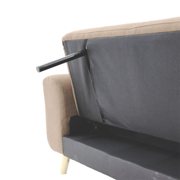 Καναπές-κρεβάτι Carmelo  με μπεζ-καφέ ύφασμα 214x80x86εκ