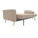 Καναπές-κρεβάτι Carmelo  με μπεζ-καφέ ύφασμα 214x80x86εκ