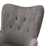 Καρέκλα γραφείου διευθυντή Kido με βελούδο γκρι