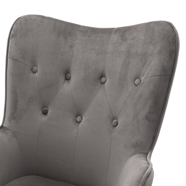 Καρέκλα γραφείου διευθυντή Kido με βελούδο γκρι