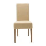 Καρέκλα Ditta  PU εκρού- πόδι μασίφ ξύλο sonoma