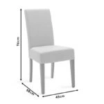 Καρέκλα Ditta  ύφασμα ανθρακί-πόδι μασίφ ξύλο sonoma