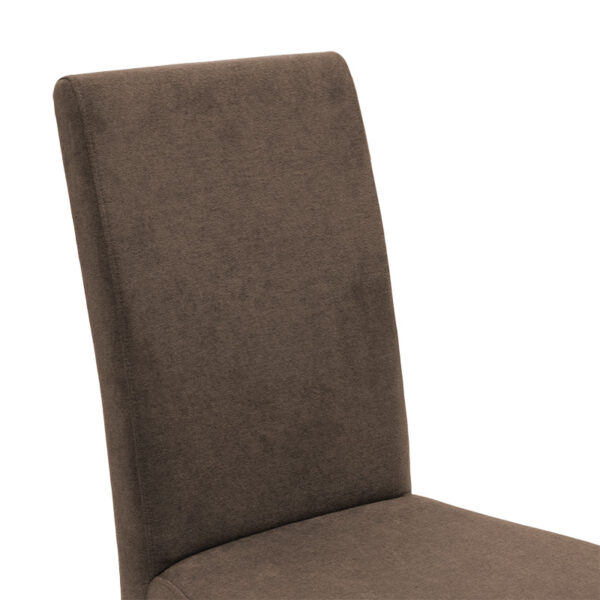 Καρέκλα Ditta ύφασμα ανοικτό καφέ-πόδι μασίφ ξύλο wenge