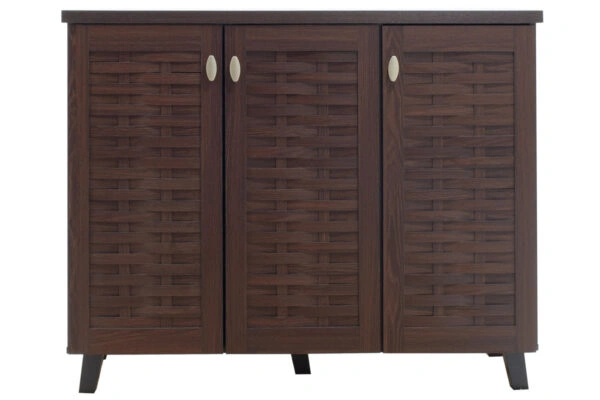 Παπουτσοθήκη-ντουλάπι MANTAM 16 ζεύγων χρώμα καρυδί 115,5x40x92εκ