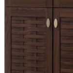 Παπουτσοθήκη-ντουλάπα MANTAM  24 ζεύγων χρώμα καρυδί 78x40x170,5εκ