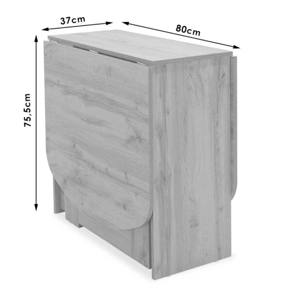 Τραπέζι Nadine πολυμορφικό-επεκτεινόμενο χρώμα γκρι antique 160x80x76.5εκ