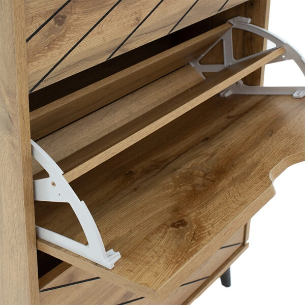 Παπουτσοθήκη Thelma  12 ζεύγων oak 60x23.8x131.6εκ