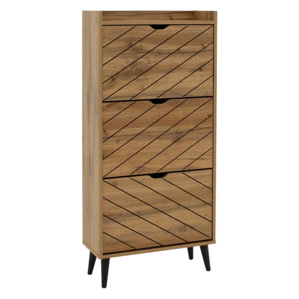 Παπουτσοθήκη Thelma  12 ζεύγων oak 60x23.8x131.6εκ
