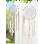 Διακοσμητικό Κρεμαστό Μάτι Λευκό/Μπεζ Ύφασμα 3x20x70cm