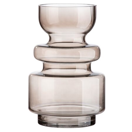 Βάζο  Καφέ Γυαλί 17x17.5x25.5cm