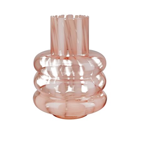 Βάζο Ροζ Γυαλί 23.5cm