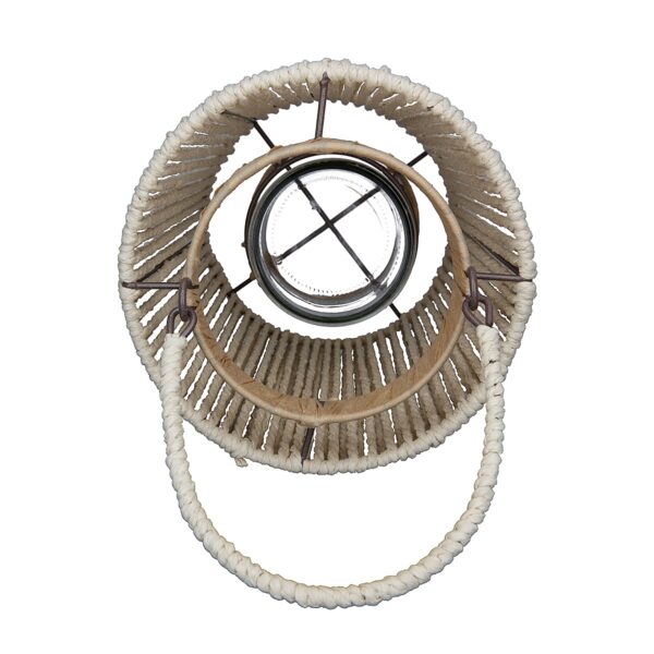 Φανάρι Καφέ Μέταλλο/Χαρτί 28cm