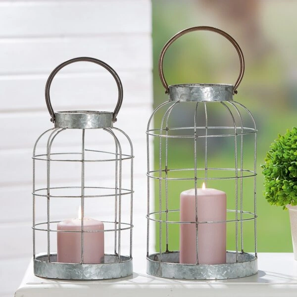 Φανάρι  Γκρι Μέταλλο 37cm