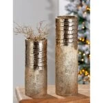Βάζο ArteLibre Αντικέ Χρυσό Αλουμίνιο 35.5cm