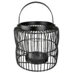 Φανάρι  Κλουβί Μαύρο Μέταλλο 23cm