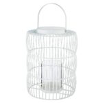 Φανάρι Κλουβί Λευκό Μέταλλο 35cm