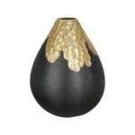 Βάζο ArteLibre Χρυσό/Μαύρο Αλουμίνιο 26cm