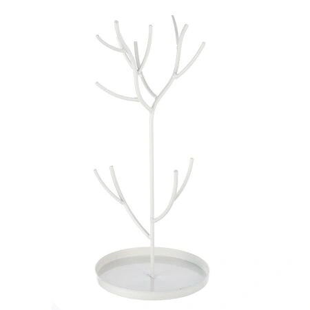 Μπιζουτιέρα Δέντρο Λευκό Μέταλλο 17x14x27cm