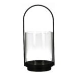 Φανάρι  Μαύρο Μέταλλο/Γυαλί 45cm