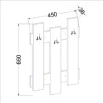 Κρεμάστρα Nix Wave χρώμα λευκό antique 45x3.5x66εκ