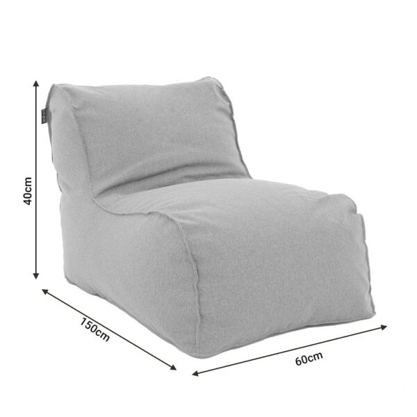 Πουφ ξαπλώστρα Lara  αδιάβροχο ανθρακί