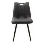 Καρέκλα Nely ανθρακί pu-μαύρο πόδι