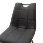 Καρέκλα Nely ανθρακί pu-μαύρο πόδι