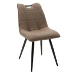 Καρέκλα Nely  PU καφέ antique-μαύρο πόδι