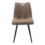 Καρέκλα Nely  PU καφέ antique-μαύρο πόδι