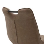 Καρέκλα Nely  PU καφέ antique-μαύρο πόδι