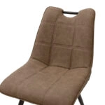 Καρέκλα Nely  PU καφέ antique-μαύρο πόδι