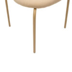 Καρέκλα James  στοιβαζόμενη pe rattan ύφασμα μπεζ-μέταλλο φυσικό