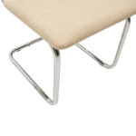 Καρέκλα Lusy pe ύφασμα μπεζ-βάση χρωμίου