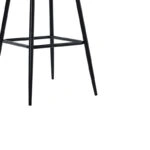 Σκαμπό μπαρ Kace pe rattan φυσικό-ανθρακί pu-μαύρο μέταλλο 43x55x102εκ