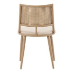 Καρέκλα Giulia  φυσικό pe rattan-μπεζ ύφασμα-φυσικό μέταλλο 49x52x80εκ