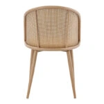Καρέκλα Riccardo  φυσικό pe rattan-μπεζ ύφασμα-φυσικό μέταλλο 56x52x82εκ