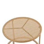 Τραπέζια σαλονιού Beatrice  σετ 2τεμ γυαλί-φυσικό rattan-φυσικό μέταλλο