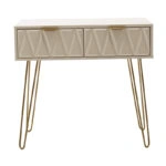 Κονσόλα Isla χρώμα λευκό painting-χρυσό 80x39x74εκ