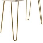 Κονσόλα Isla χρώμα λευκό painting-χρυσό 80x39x74εκ