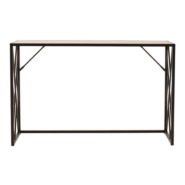 Κονσόλα Ivy χρώμα καρυδί-μαύρο 120x35x75εκ