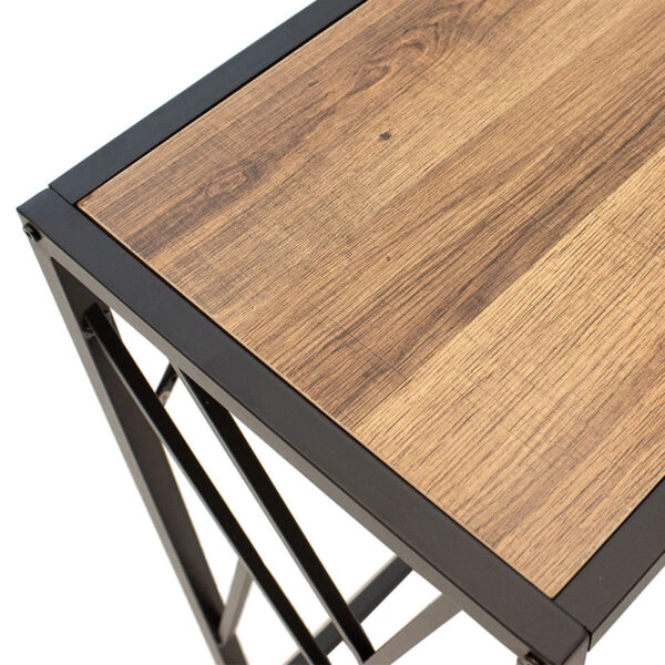 Κονσόλα Ivy χρώμα καρυδί-μαύρο 120x35x75εκ