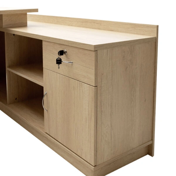 Γραφείο εργασίας επαγγελματικό Amazon  δεξιά γωνία χρώμα sonoma 180x160x76εκ